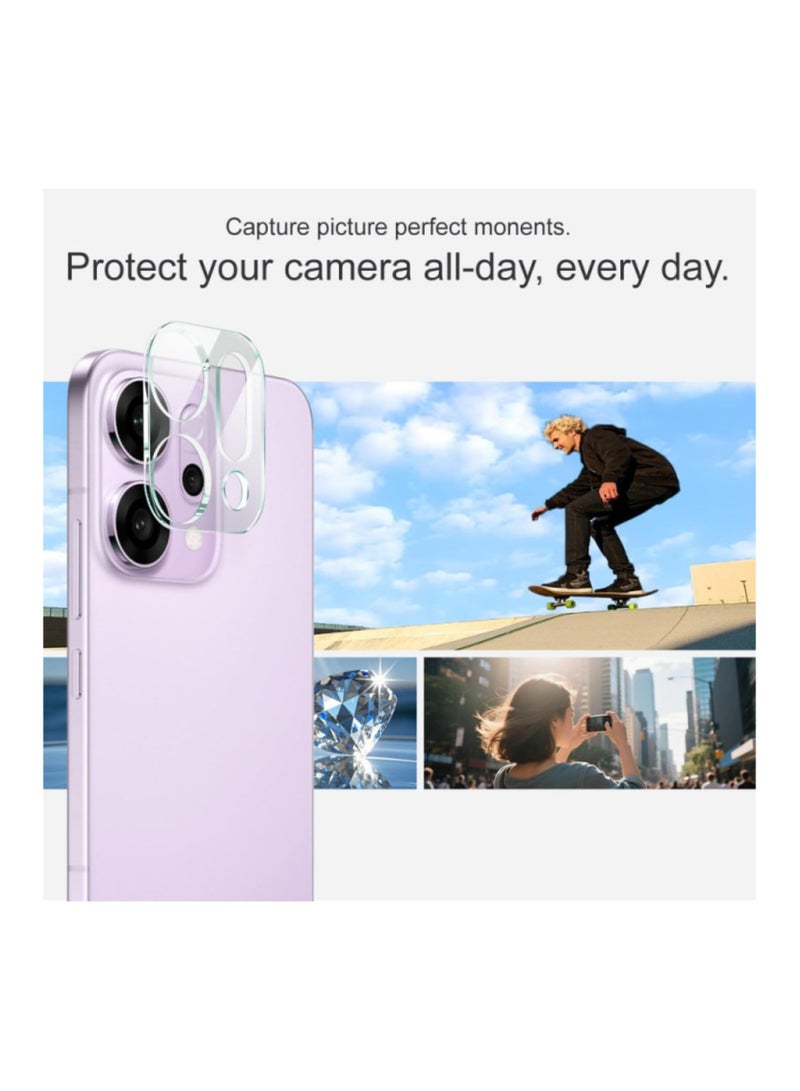 واقي عدسة كاميرا OPPO Reno 14، واقي شاشة من الزجاج المقوى HD [تغطية كاملة] [مضاد للخدش] حماية من السقوط فائق الشفافة/حافظة عدسة رفيعة - شفاف - Image 2