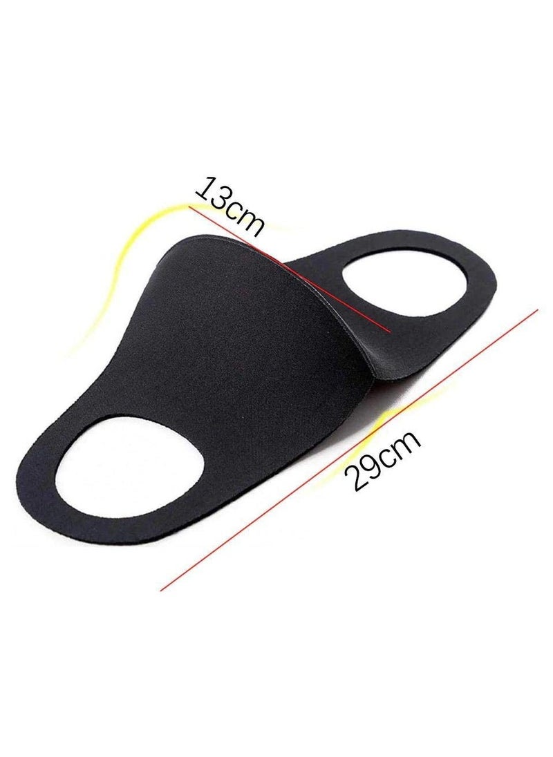 Generic (3PCS) Pack Black Face Mask Washable 3 Layer,Soft Material Breathable Mouth Covering Face Mask Men Women Reusable Mask  - Image 3