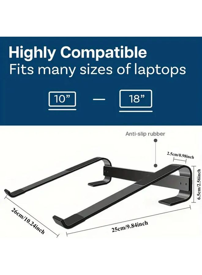 Aluminum Alloy Laptop Stand with Cooling System Portable Silvery Heat Dissipation - Image 4