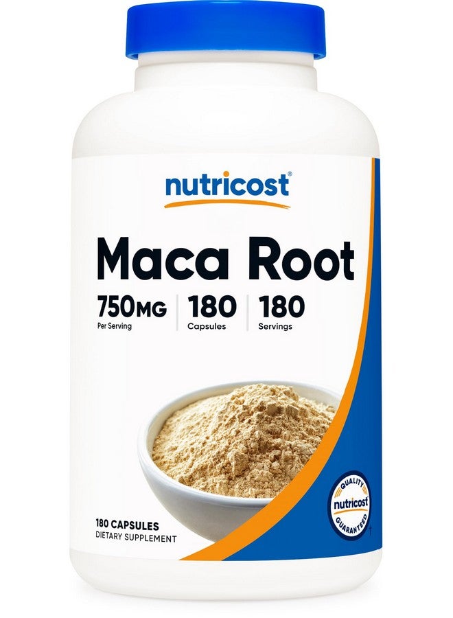 Nutricost كبسولات جذر الماكا من نوتريكوست (ليبديم مييني) 750 ملغ، 180 كبسولة، 180 حصة - Image 1