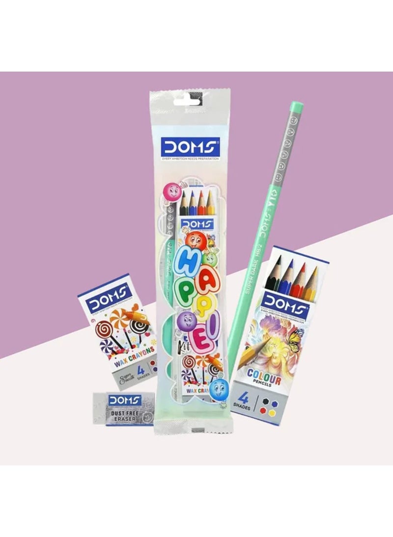 DOMS 10-Piece Happie School Essentials Stationery Kit - Image 1