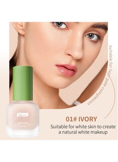 OCHEAL Avocado Moisturizing Liquid Foundation Silky Fit With Skin & Hydratted And Lightweight Concealer Moisturizing,Face24-Hour Hydration 30ml (Ivory)  - Image 2