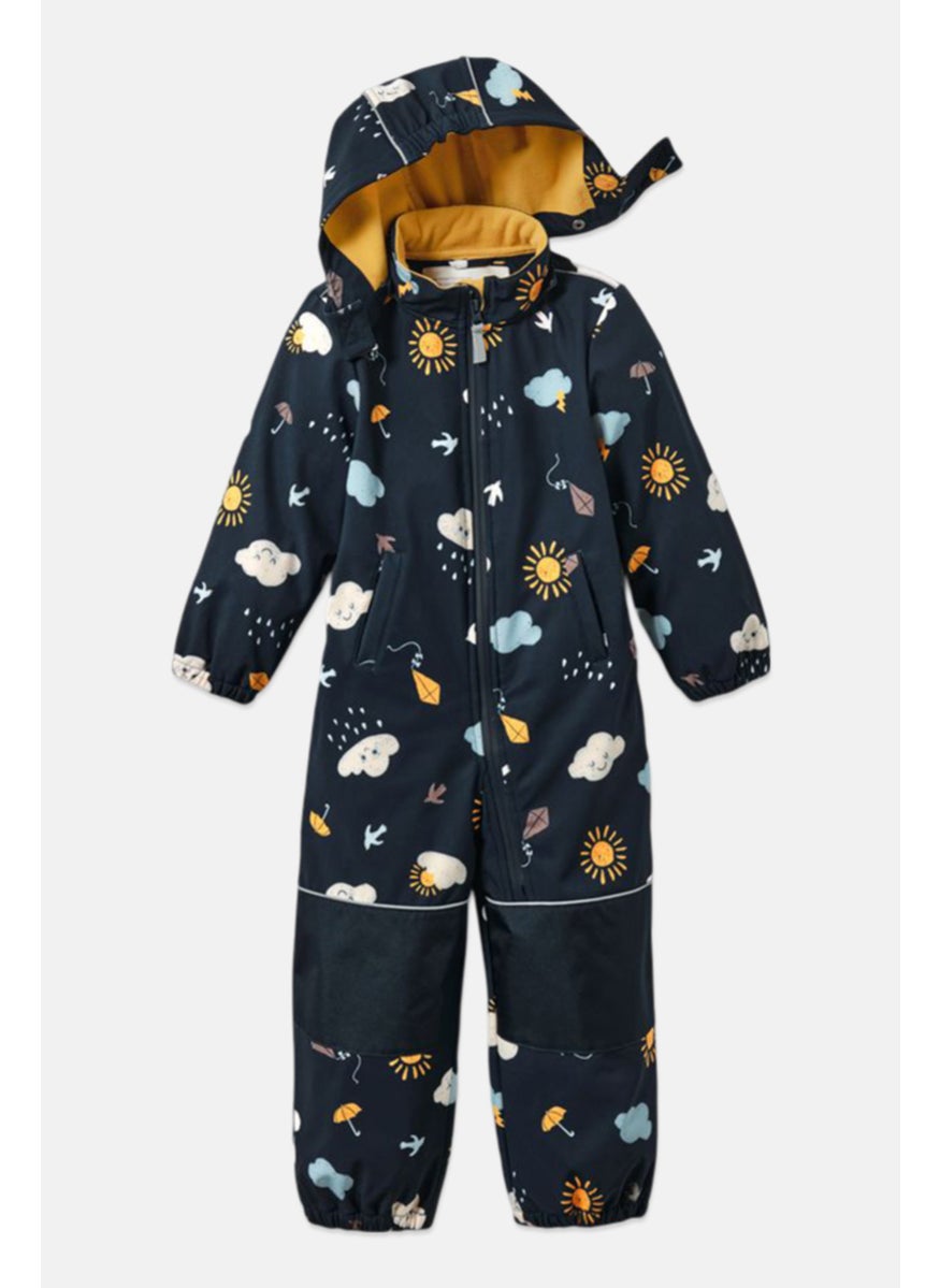 Tchibo - Toddlers Boy Allover Print Softshell Jacket, Navy - Image 1