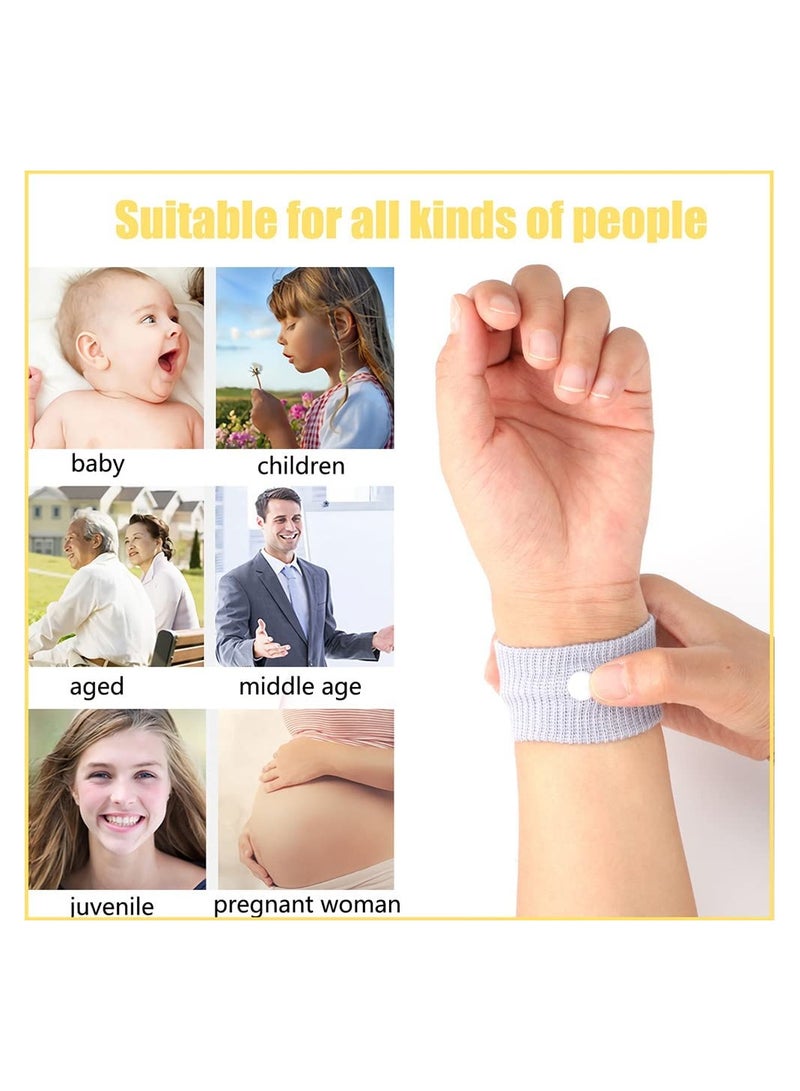Travel Acupressure Wristbands for Motion Sickness Relief - 2 Pairs for Car and Sea Nausea - Image 5