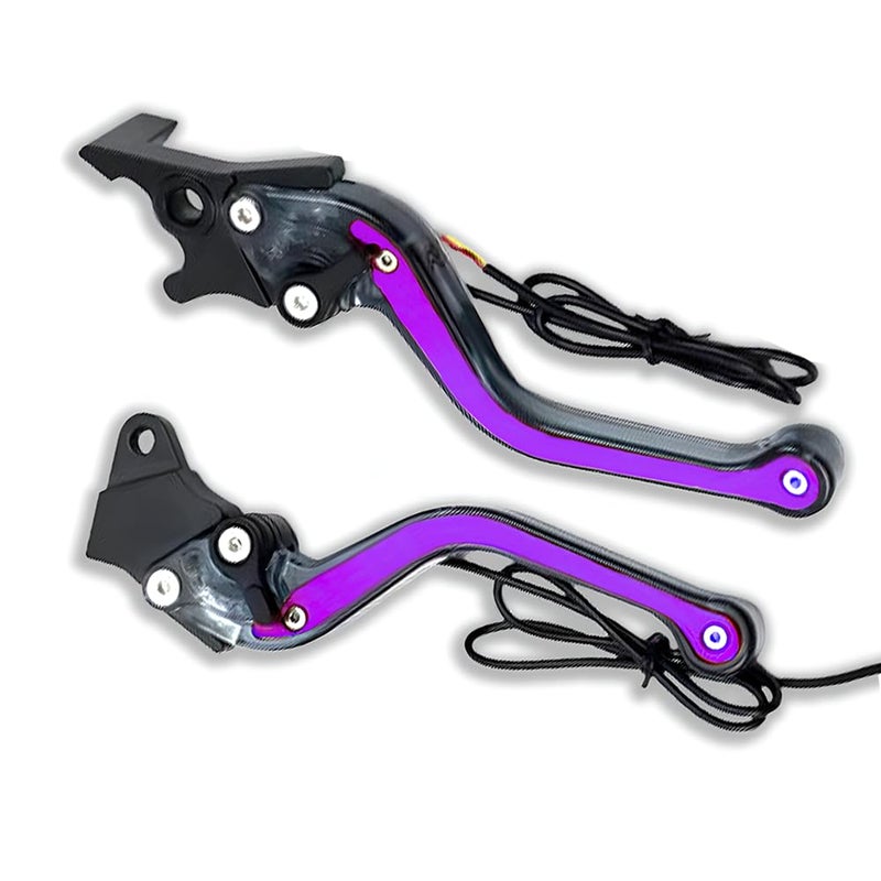 Asryd أذرع فرامل القابض LED لدراجات KTM/Pulsar NS 125/160/200/250، من الألمنيوم CNC، ضوء أزرق وأصفر - Image 1