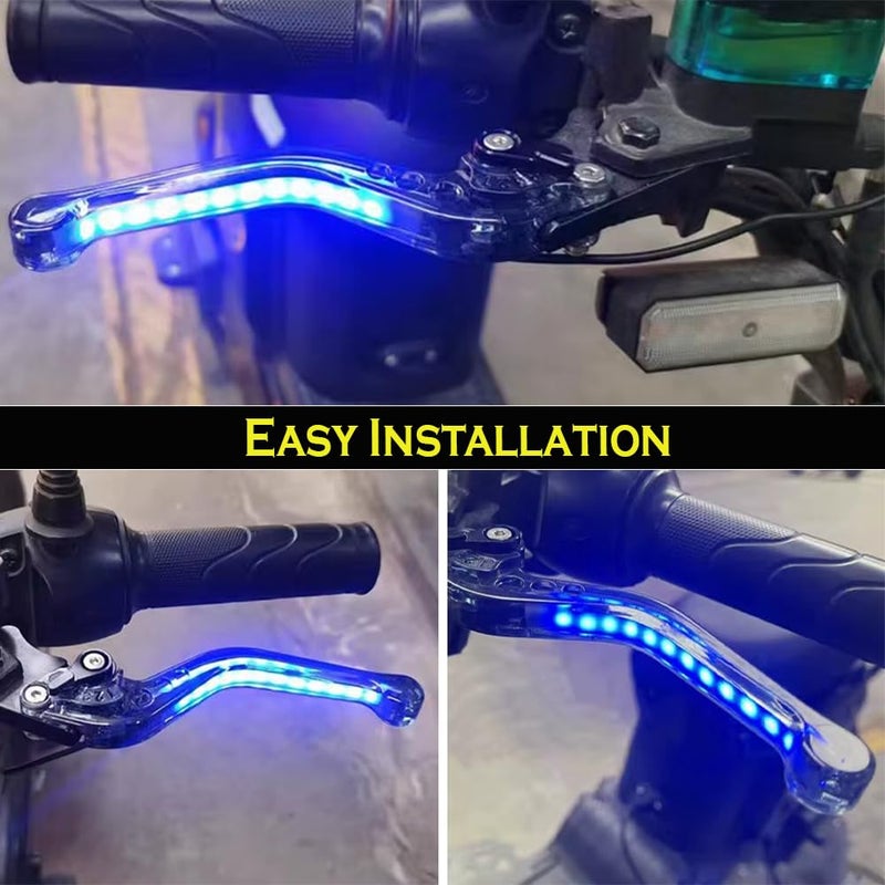 Asryd أذرع فرامل القابض LED لدراجات KTM/Pulsar NS 125/160/200/250، من الألمنيوم CNC، ضوء أزرق وأصفر - Image 4