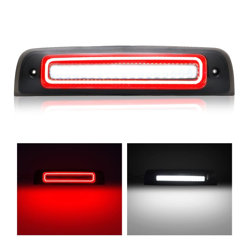 SHINEFIT LED Third 3rd Brake Light Compatible with Ram 1500 2009-2018/ Ram 2500 3500 2010-2018/ Ram 4500 5500 2011-2018, Smoked Lens Rear Center High Mount Stop Brake Light Cargo Lamp - Image 1