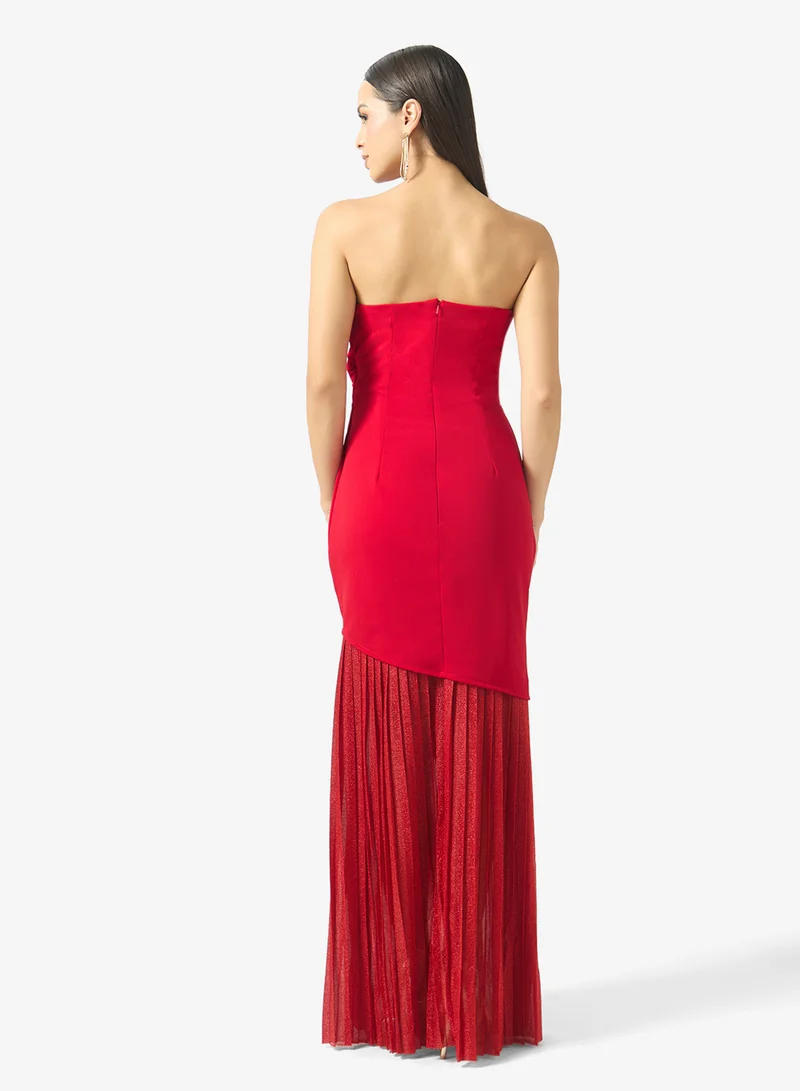 Namshi X  One Shoulder Dress With Pleated Hem for Women | Best Price UAE