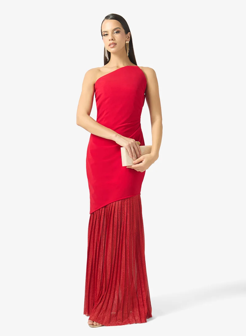 Namshi X  One Shoulder Dress With Pleated Hem for Women | Best Price UAE