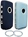 RUNZUIE 2Pcs 4 Buttons Silicone Smart Remote Key Fob Compatible with 2023 2022 2021 2020 2019 Mazda 3 6 CX30 CX50 CX5 CX9 Key Fob Cover Black and Mint Green - Image 2