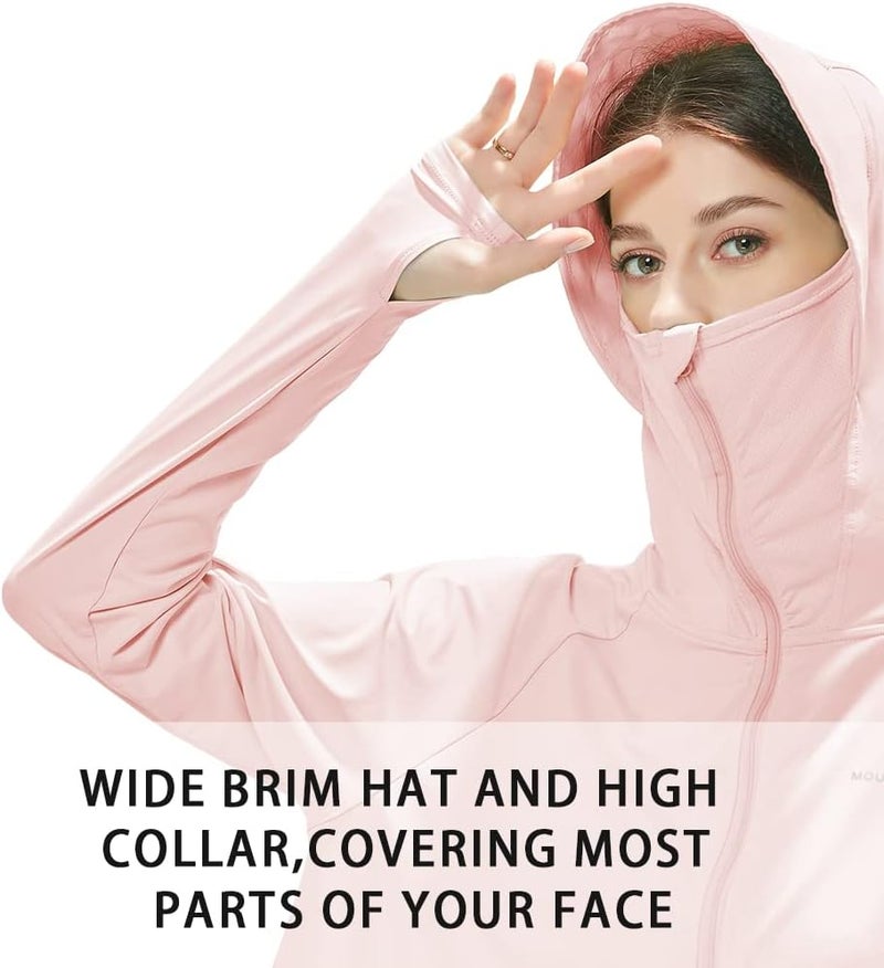 MOUNT TEC Womens UPF 50+ Cooling UV Protection Clothing Hooded Sun Protective Jacket Long Sleeve for Summer - Image 2