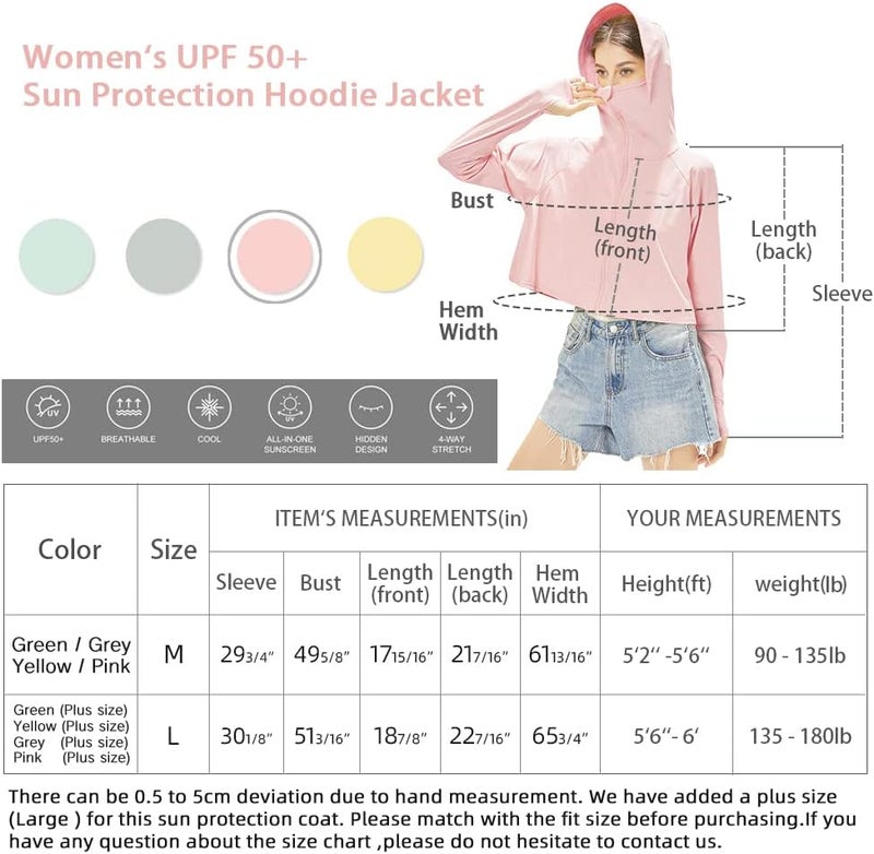 MOUNT TEC Womens UPF 50+ Cooling UV Protection Clothing Hooded Sun Protective Jacket Long Sleeve for Summer - Image 5