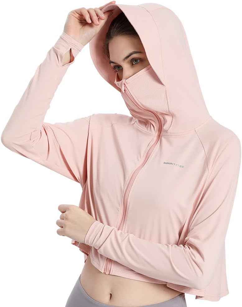 MOUNT TEC Womens UPF 50+ Cooling UV Protection Clothing Hooded Sun Protective Jacket Long Sleeve for Summer - Image 1