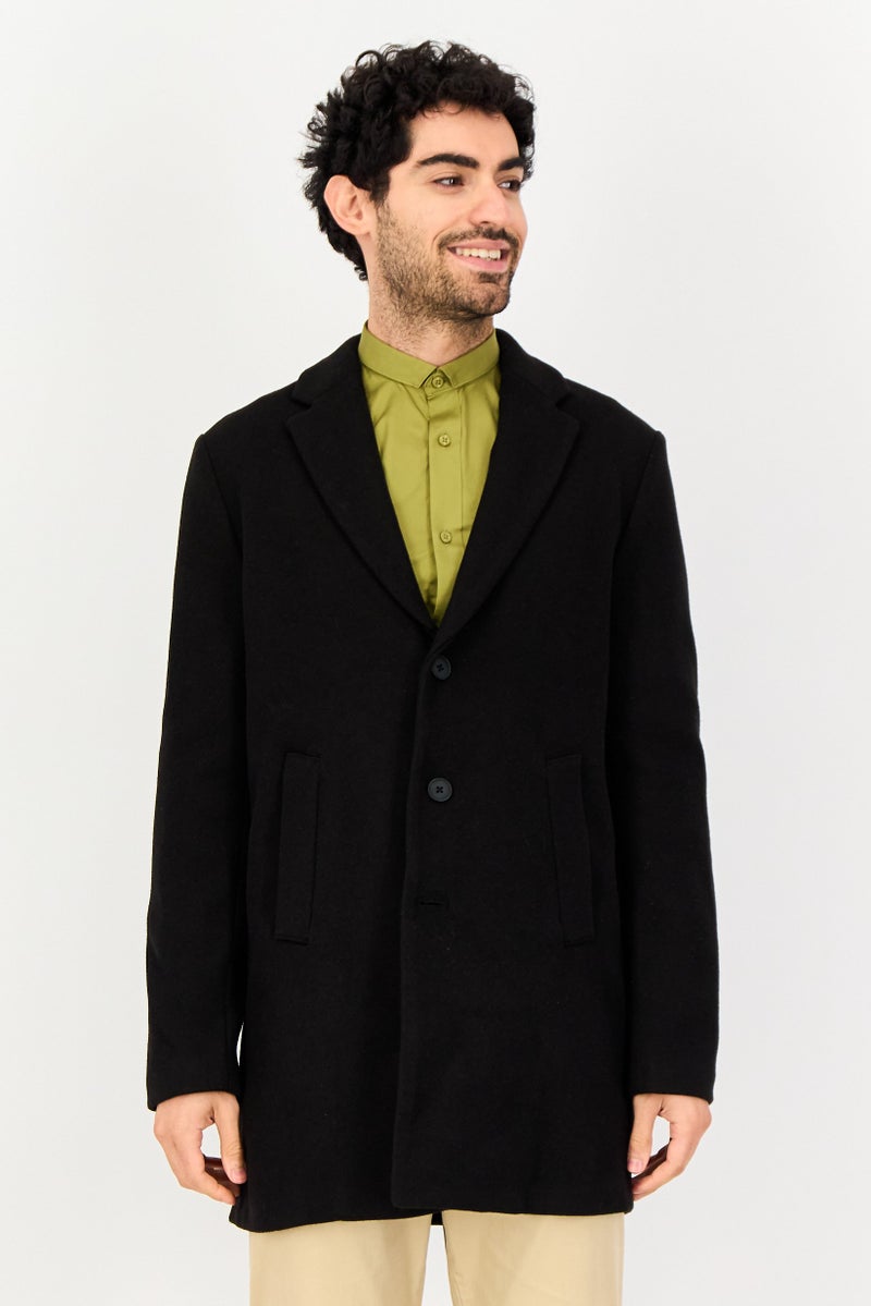 Celio Men Solid Long Sleeve Jacket, Black - Image 1