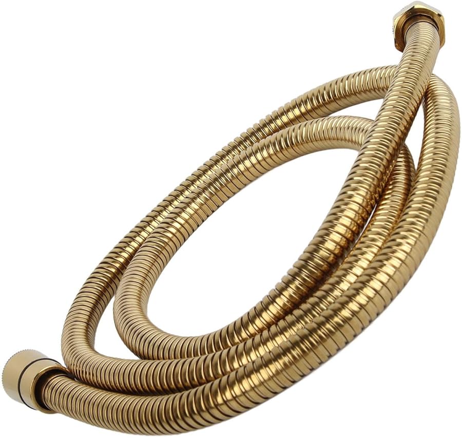 G1 2in Gold Flexible High Temperature Resistant Stainless Steel Shower Hose 200g