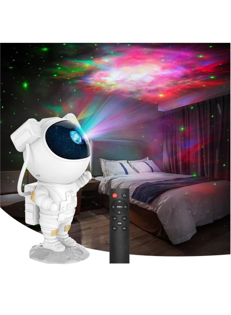 Kids Star Projector Night Light Astronaut LED Projection Lamp for Bedroom, Starry Night Light Projector with Timer, Remote Control and 360°Adjustable Head Angle,Right Galaxy Projector - Image 1