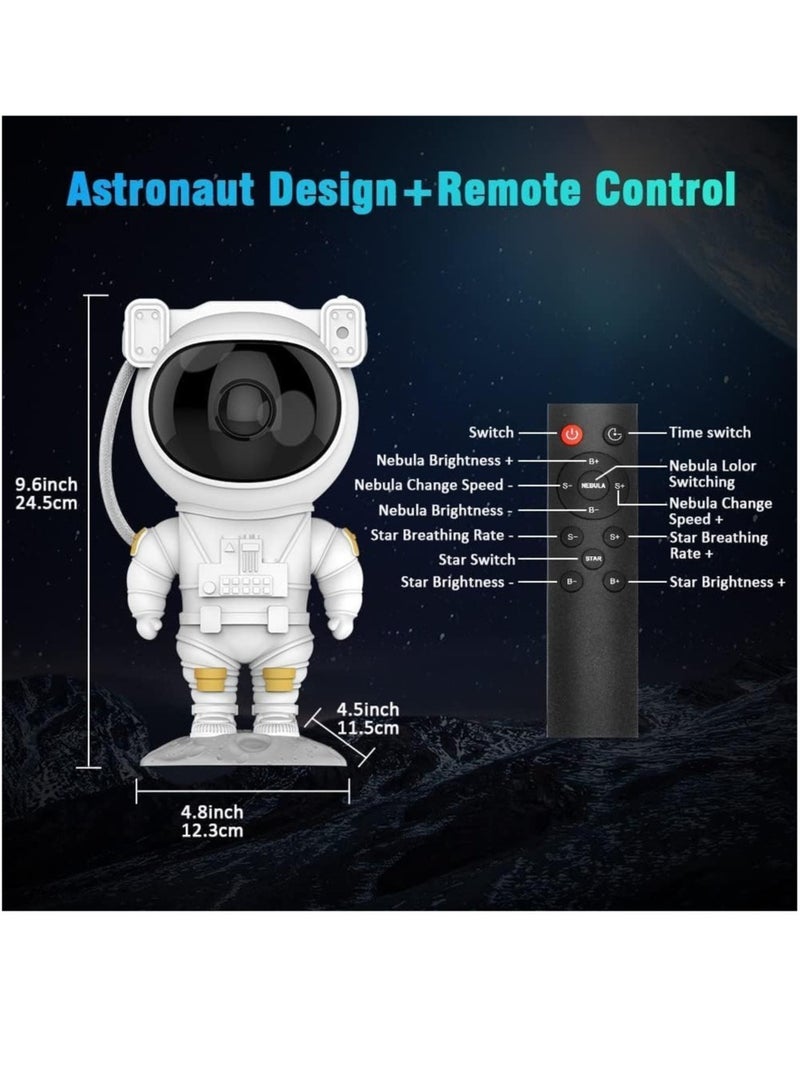 Kids Star Projector Night Light Astronaut LED Projection Lamp for Bedroom, Starry Night Light Projector with Timer, Remote Control and 360°Adjustable Head Angle,Right Galaxy Projector - Image 4