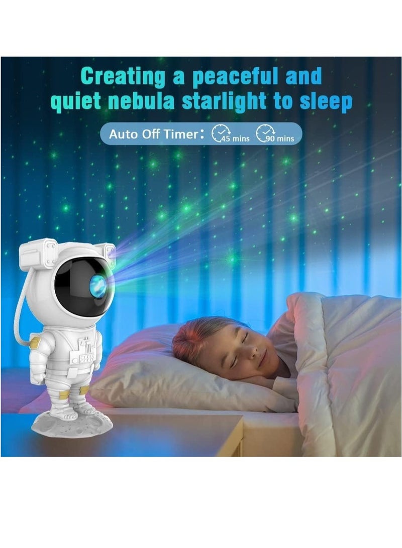 Kids Star Projector Night Light Astronaut LED Projection Lamp for Bedroom, Starry Night Light Projector with Timer, Remote Control and 360°Adjustable Head Angle,Right Galaxy Projector - Image 3