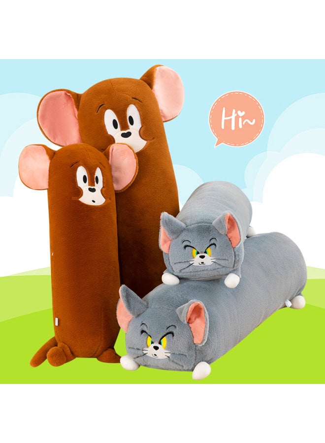 Long Cat And Mouse Tom Jerry Plush Pillow Children Accompany Girl Bed Sleeping Clip Leg Doll-Specifications:65cm-Color:Long Jerry Pillow - Image 1
