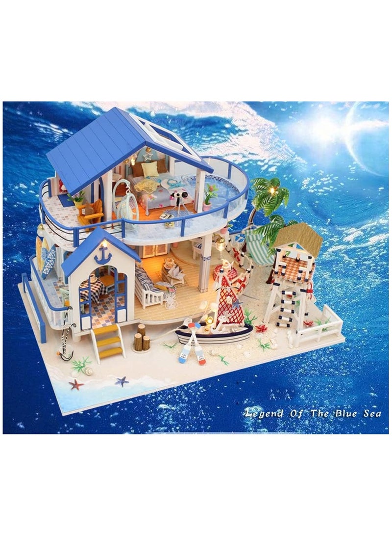 general DIY Doll House Kits, Wooden Miniature Doll House with Furniture and Music, Mini House Building Kits, DIY Mini Kits, Blue Sea Legends, Birthday Gifts - Image 4