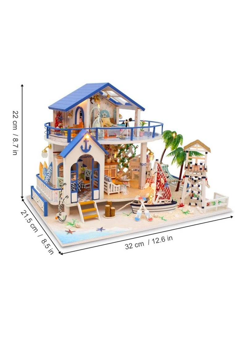general DIY Doll House Kits, Wooden Miniature Doll House with Furniture and Music, Mini House Building Kits, DIY Mini Kits, Blue Sea Legends, Birthday Gifts - Image 5