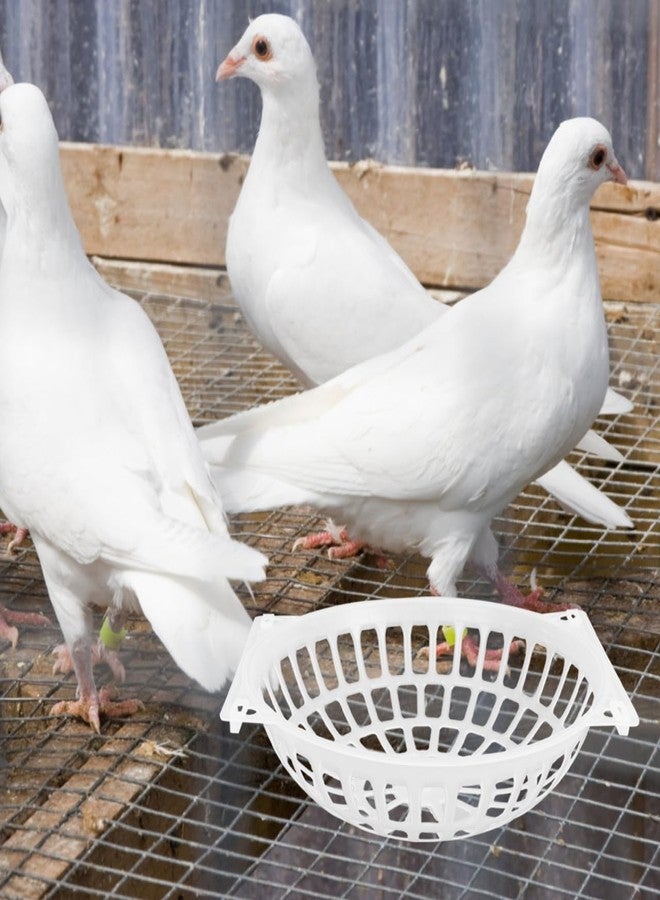 Yardwe Plastic Bird Nest Bowl for Pigeon Breeding Washable Egg Nest with Small Mesh Bottom Stable Egg Holder for Home Pet Shop Zoo Use 9.64 X 9.64 X 1.77 Inches - Image 4