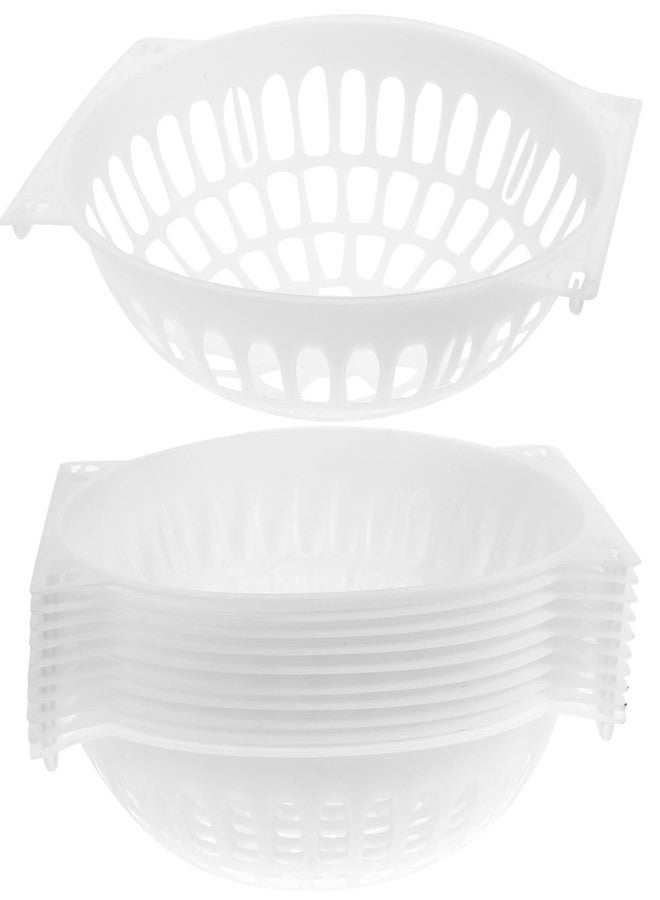 Yardwe Plastic Bird Nest Bowl for Pigeon Breeding Washable Egg Nest with Small Mesh Bottom Stable Egg Holder for Home Pet Shop Zoo Use 9.64 X 9.64 X 1.77 Inches - Image 1