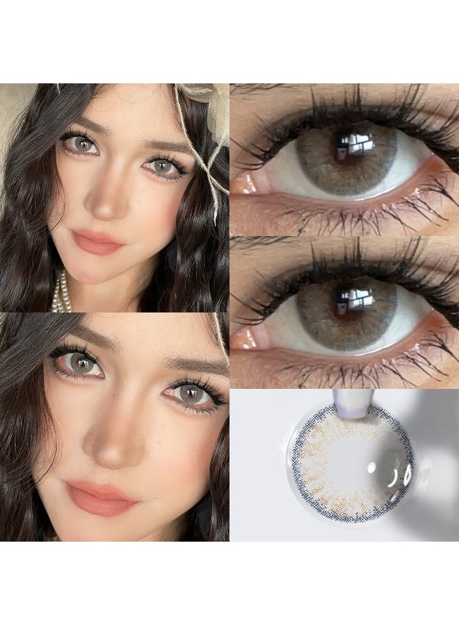 FreshLady Brown Colored Contact Lenses, Yearly Use, Natural Soft Cosmetic Lenses for Makeup, Daily Wear & Party - Image 5