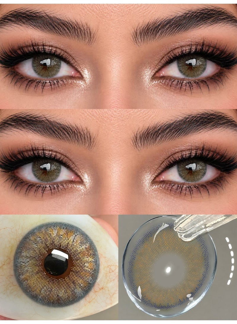 FreshLady Brown Colored Contact Lenses, Yearly Use, Natural Soft Cosmetic Lenses for Makeup, Daily Wear & Party - Image 4