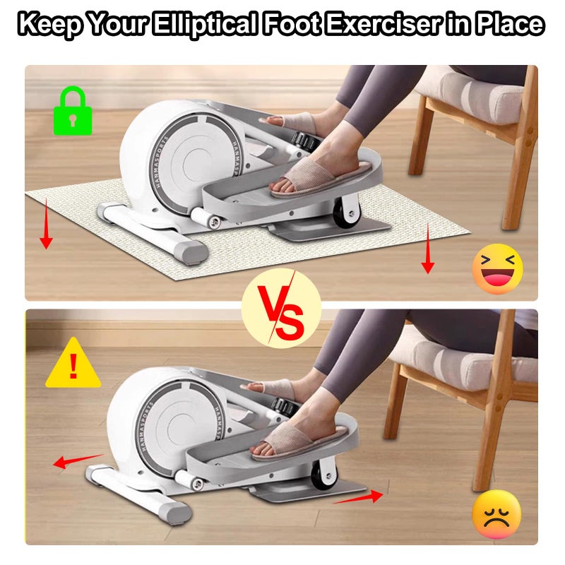 XNBXYS Non-Slip Mat, Perfect for Under Desk Elliptical Peddler Foot & Leg Pedal Trainer for Senior Fitness Home Sport Accessories, Enhanced Stability & Floor Protection - Image 2