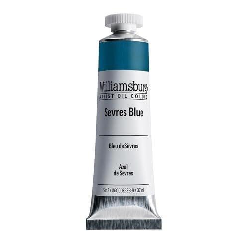 Williamsburg Artist Oil Colors by GOLDEN, Sevres Blue, 37 ml tube, Professional Oil Paint, Opaque - Image 1