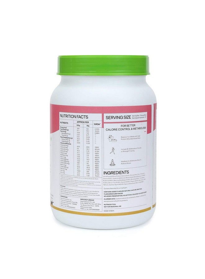 OZiva Nutritional Meal Women (High in Protein with Ayurvedic Herbs like Shatavari, Brahmi,Ginseng, Flax Seeds) for Weight Management, Meal Replacement Shake, Chocolate,1kg - Image 2