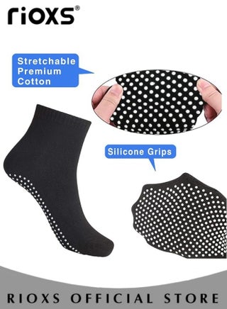 8 Pairs Yoga Pilates Socks, Non-Slip Yoga Socks For Women And Women, Comfy Socks For Yoga/ Pilates/ Ballet/ Exercise/ Fitness, Unisex Dance Sock, Breathable Sports Socks, Soild Colors Yoga Socks, One Size for Most - view 3