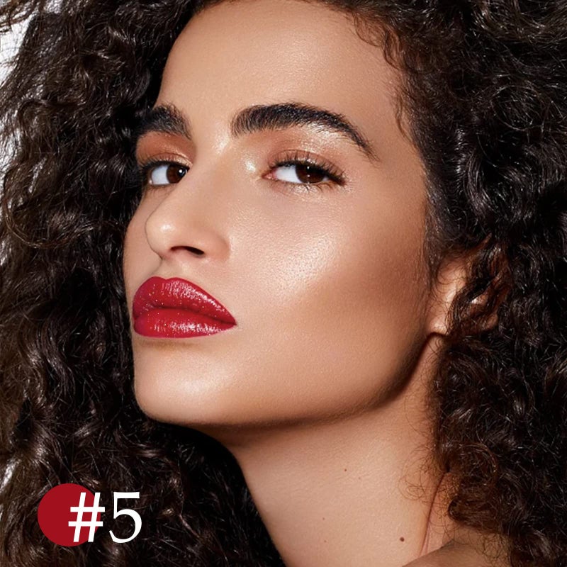 Boobeen Glitter Lipstick Hydrating Lip Balm Sparkling Shine Lip Color Nonstick Highly Pigmented Formula Gives Metallic Finish Lip Makeup for Women and Girls - Image 2