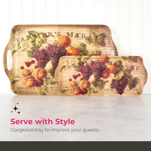 Pimpernel Decorative Melamine Rectangular Serving Tray – (15.25" x 6.5") Strong Durable Food Platter, Ideal for Snacks, Drinks, Coffee, Pastries, Appetizers & Festive Kitchen Entertaining - Image 4