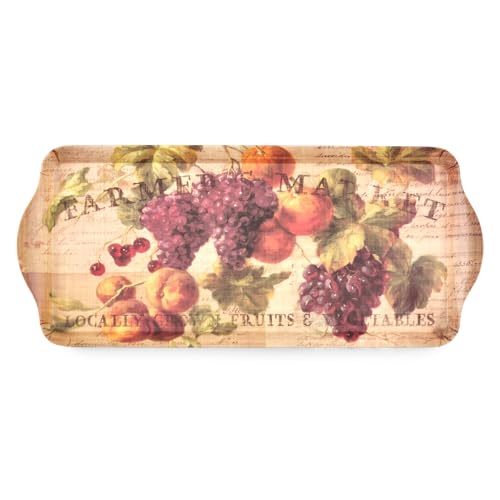 Pimpernel Decorative Melamine Rectangular Serving Tray – (15.25" x 6.5") Strong Durable Food Platter, Ideal for Snacks, Drinks, Coffee, Pastries, Appetizers & Festive Kitchen Entertaining - Image 1
