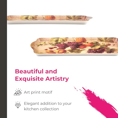 Pimpernel Decorative Melamine Rectangular Serving Tray – (15.25" x 6.5") Strong Durable Food Platter, Ideal for Snacks, Drinks, Coffee, Pastries, Appetizers & Festive Kitchen Entertaining - Image 3
