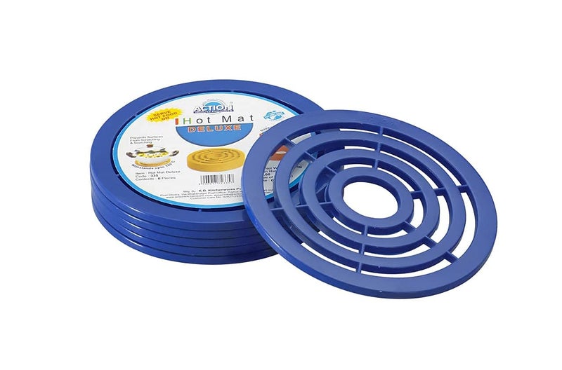 Foliam Folaim Plastic Anti Slip Coasters Mats and Dining Table Heat Resistant Pads Pack of 6 Pieces Multicolor - Image 1