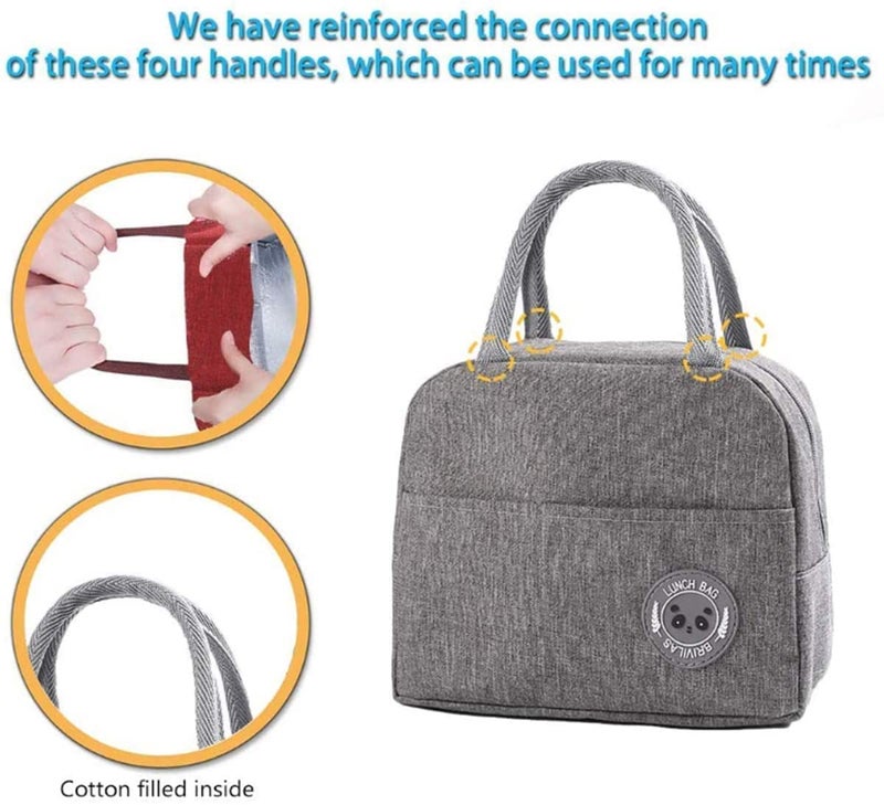 Vishal Smart Mall VishAl smart MAll Insulated Lunch Bags Small for Women Work, Student, Kids to School, Thermal Cooler Tote Bag, Picnic Organizer Storage Lunch Box Portable and Reusable (Multicolor)  - Image 3