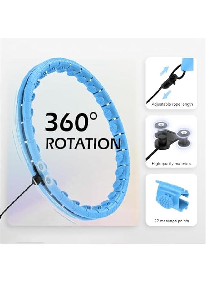 HOOKOR Weighted Hula Circle with 26 Links for Adults Weight Loss, Infinity Fitness Hoop Plus Size, for Women Smart Exercise Equipment - Image 3
