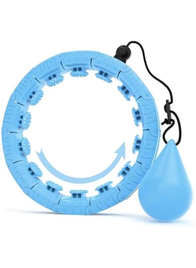 HOOKOR Weighted Hula Circle with 26 Links for Adults Weight Loss, Infinity Fitness Hoop Plus Size, for Women Smart Exercise Equipment - Image 1