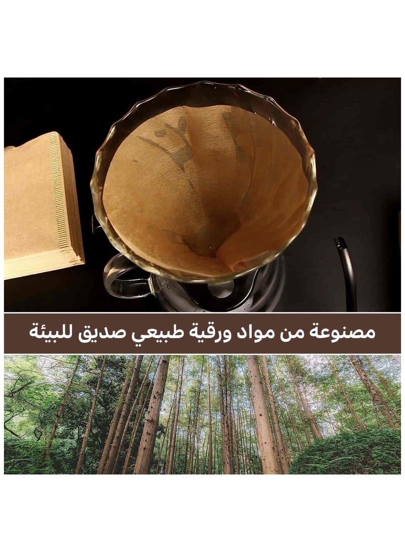 Anmi 200 Piece Coffee Paper Filter V60 Size 02 Brown - Image 5