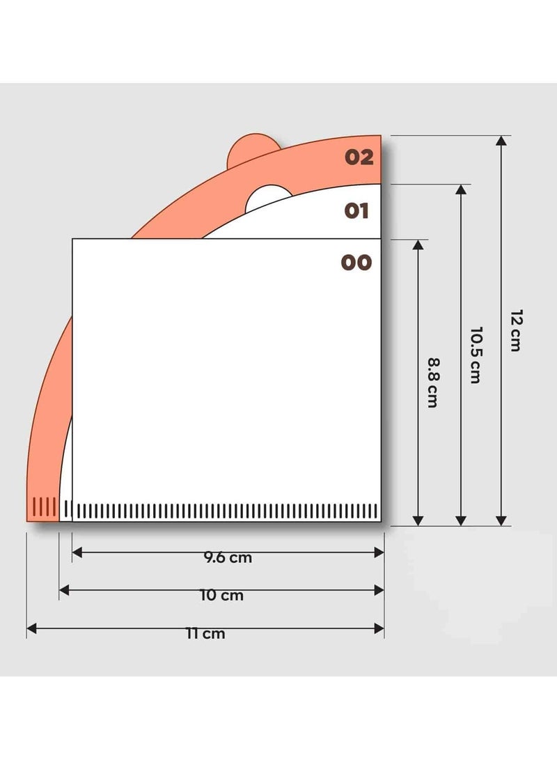 Anmi 200 Piece Coffee Paper Filter V60 Size 02 Brown - Image 2