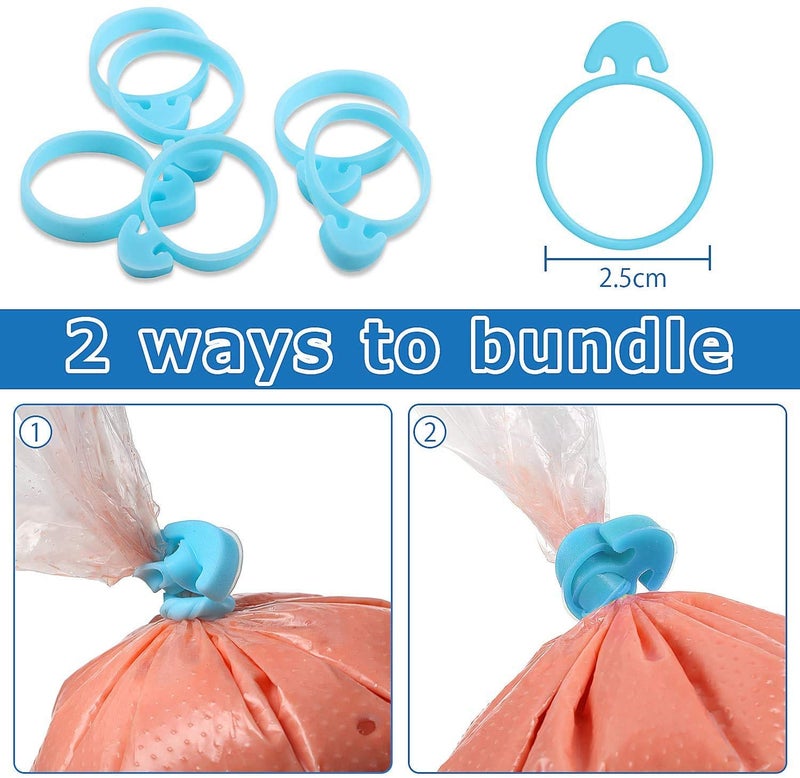 Patelai 122 Pcs Piping Bag Set with Disposable Tipless Piping Pastry Bags Ties Clips Awls Tool for Cakes Icing Scribe Cookie Decorating Supplies Christmas Halloween Decor(14 Inch,Blue) - Image 4