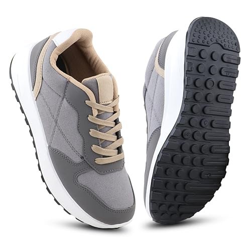 FUEL Neostep Trendy Comfortable & Casual Sports Shoes for Men and Boy (Grey,5UK) - Image 1