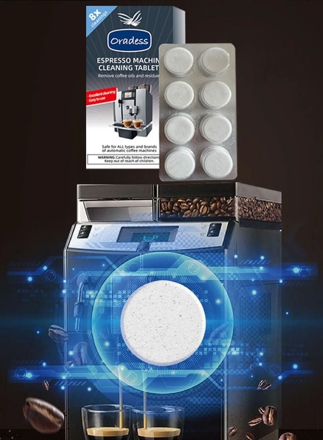 oradess 8pcs Espresso Machine Cleaning Tablets and Automatic Coffee Maker Cleaner  Descaler Coffee Grinder Descaling Solution  - Image 4