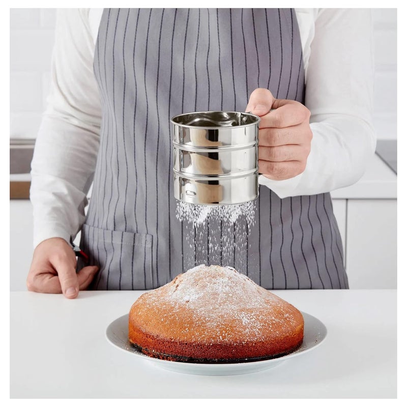 Gokich GOKITCH Stainless Steel Baking Mesh Flour Sifter Sieve Baking Icing Sugar Shaker Sieve 105 X 95 X 105 Silver  - Image 1