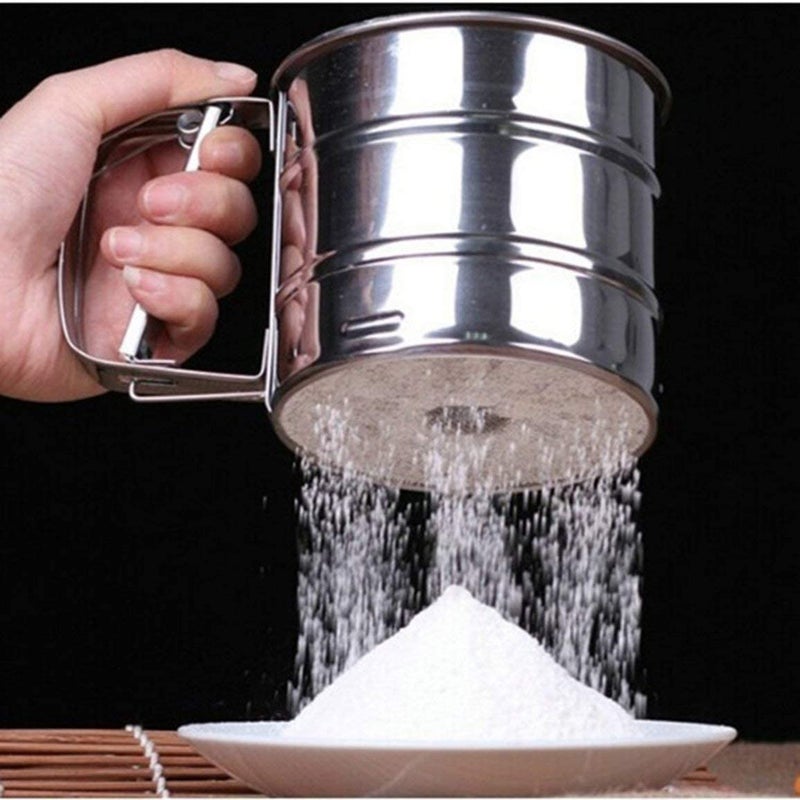 Gokich GOKITCH Stainless Steel Baking Mesh Flour Sifter Sieve Baking Icing Sugar Shaker Sieve 105 X 95 X 105 Silver  - Image 4