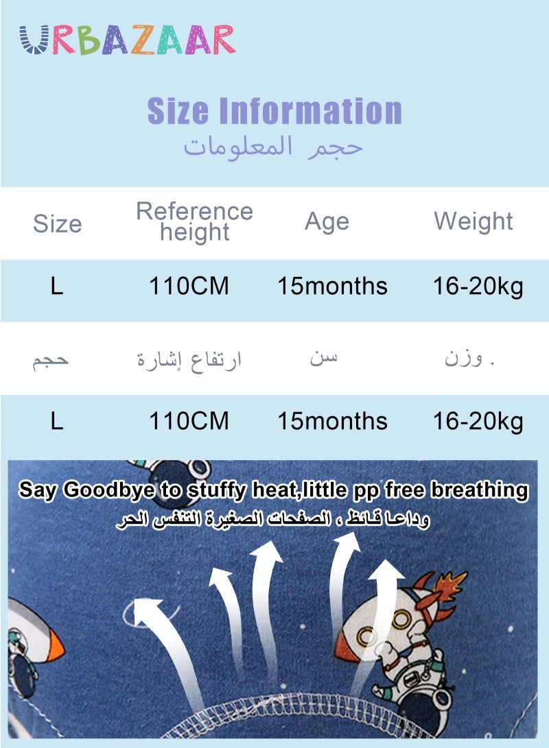 URbazaar Baby Potty Training Underwear for Boys and Girls, 4 Pack Absorbent Training Pants for Toddlers with Printed Reusable Cotton Toilet Training Pants for 12-18kg Kids (2-4 Years) - Image 4