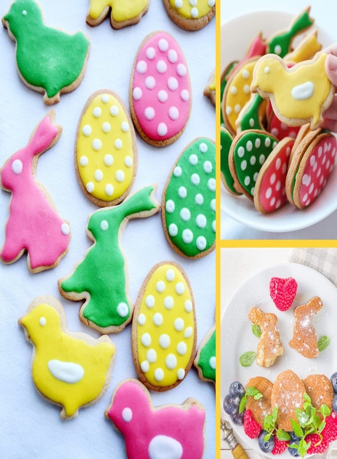 KAISHANE Easter Shamrock Cookie Cutter Set,7 Pieces Stainless Steel Biscuit Cutters, Egg,Butterfly,Bunny face,Bunny,Carrot,Flower, Shamrock, for DIY Baking - Image 3